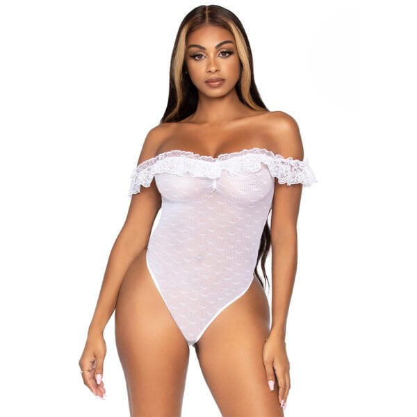 Leg Avenue Off the Shoulder Teddy UK 6 to 12