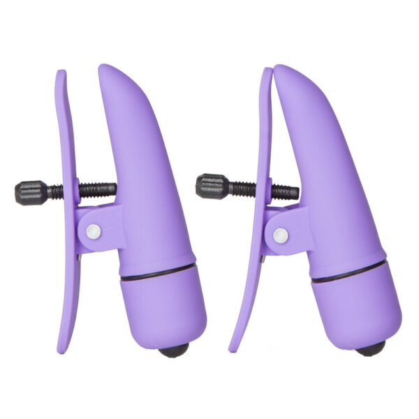 Nipplettes Vibrating Adjustable Purple Nipple Clamps