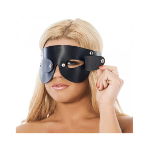 Leather Blindfold With Detachable Blinkers